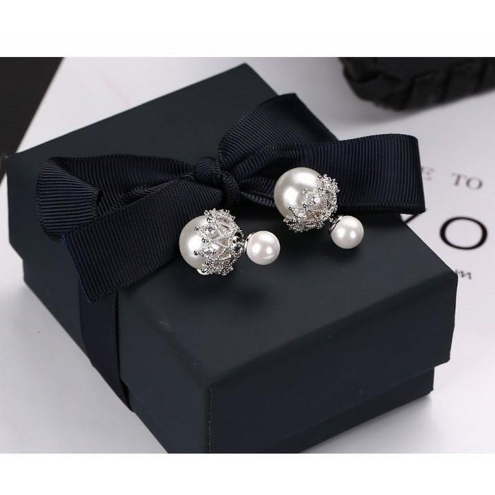 Bông tai ngọc nhân tạo ren BHBT98