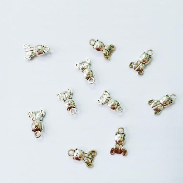 10 gấu nhỏ teddy nhỏ xi bạc