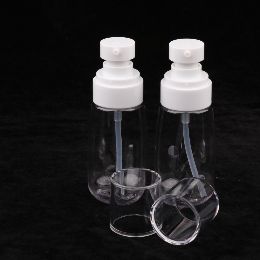 2Pcs Makeup Pump Bottle Container Cosmetic Cream Lotion Bottles Clear