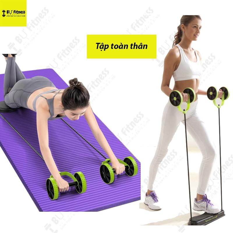 Dụng cụ tập gym tại nhà đa năng con lăn tập bụng và toàn thân