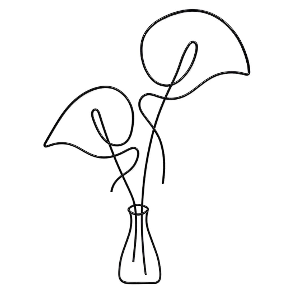 Metal Flower Wall Art Sculpture Decoration Indoor Wall Decor