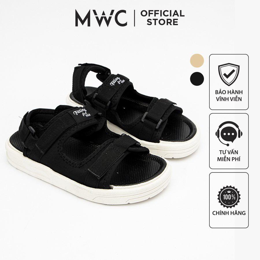 Giày MWC 2933 - Giày Sandal Nữ Quai Ngang Đế Bằng Kiểu Dáng Streetwear Năng Động Thời Trang