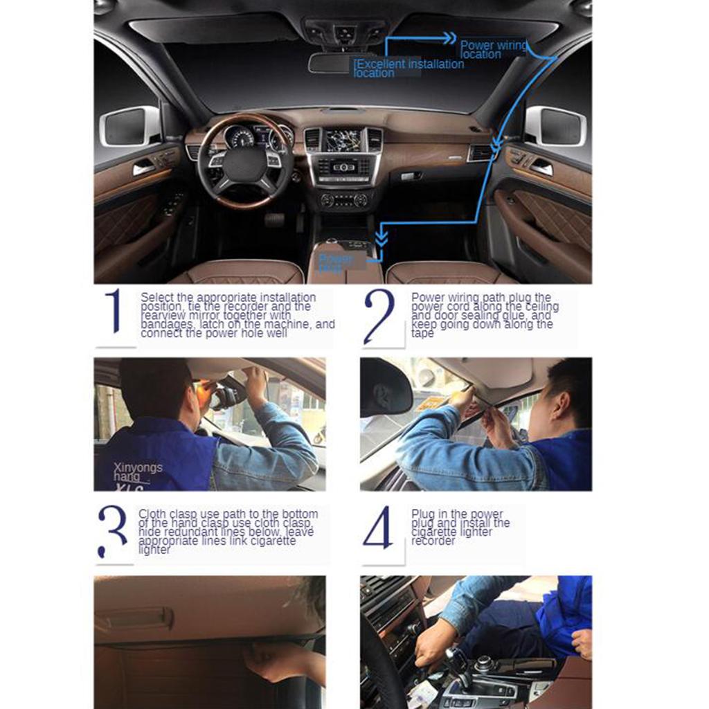 2.4\'\' HD Dash Cam Recorder Car Video Recorder Cycle Recording