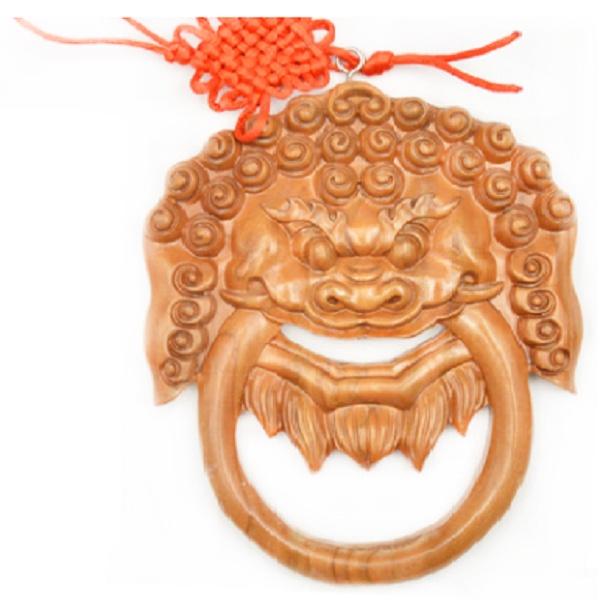 Gương Hổ phu Gỗ Đào Miệng Rồng 15cm