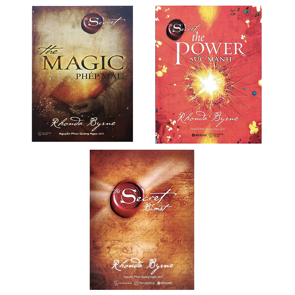 Combo 3 Cuốn Sách The Secret Bí Mật The Power Sức Mạnh The Magic Phép Màu Rhonda Byrne