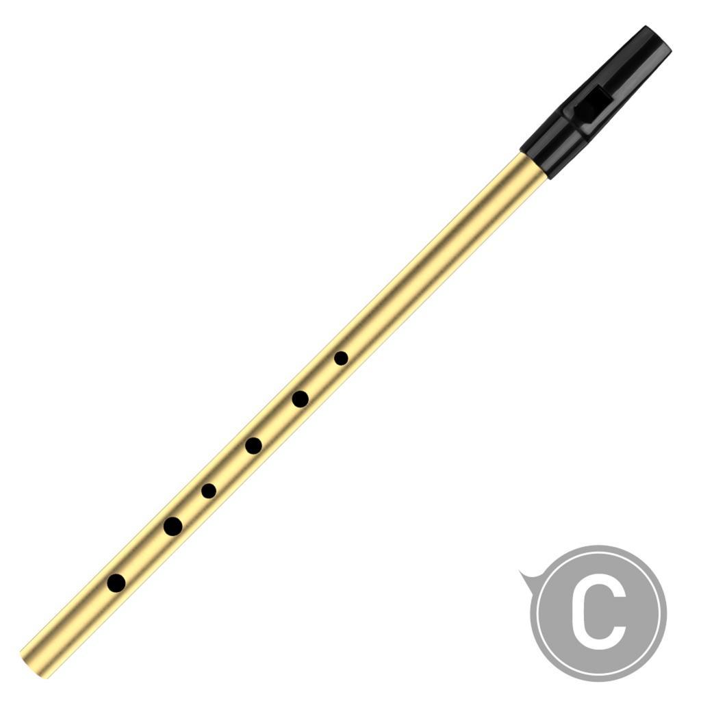 Triditional Irish Tin Whistle Flute 6 Hole Tin Penny Whistle High D Gold