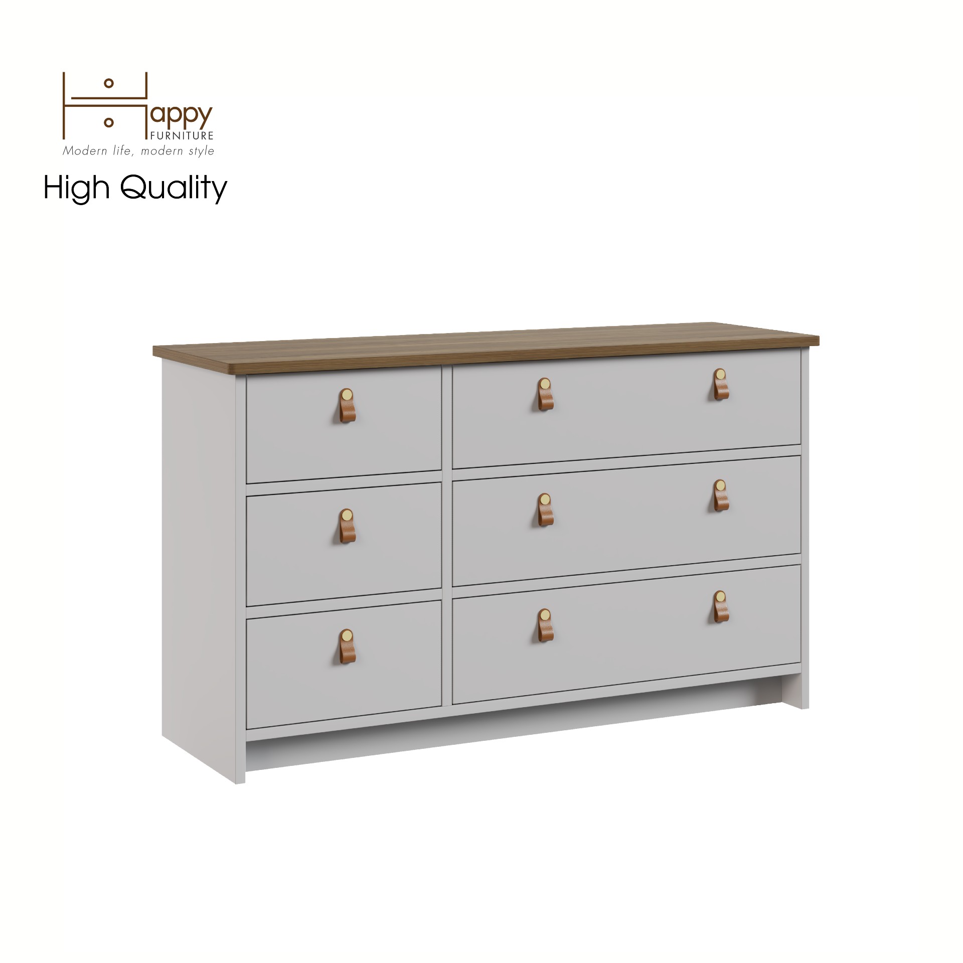 [Happy Home Furniture] NOMIA , Tủ lưu trữ 3 tầng - 6 ngăn kéo , 108cm x 35cm x 64cm ( DxRxC), THK_066
