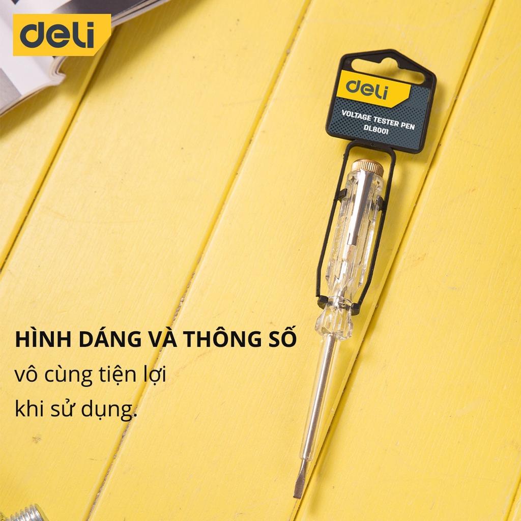 Bút Thử Điện 100-500V Deli Chính Hãng - Nhỏ Gọn, Tiện Lợi, An Toàn Sử Dụng - EDL8001