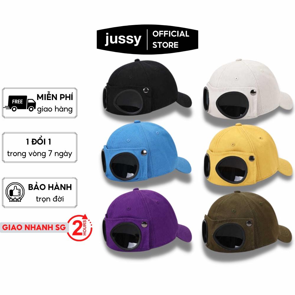 Mũ Lưỡi Trai Phi Công Jussy Fashion Kiểu Mũ Phi Công Có Kính Hot Trend Form Mềm Vải Cotton Thoáng Mát