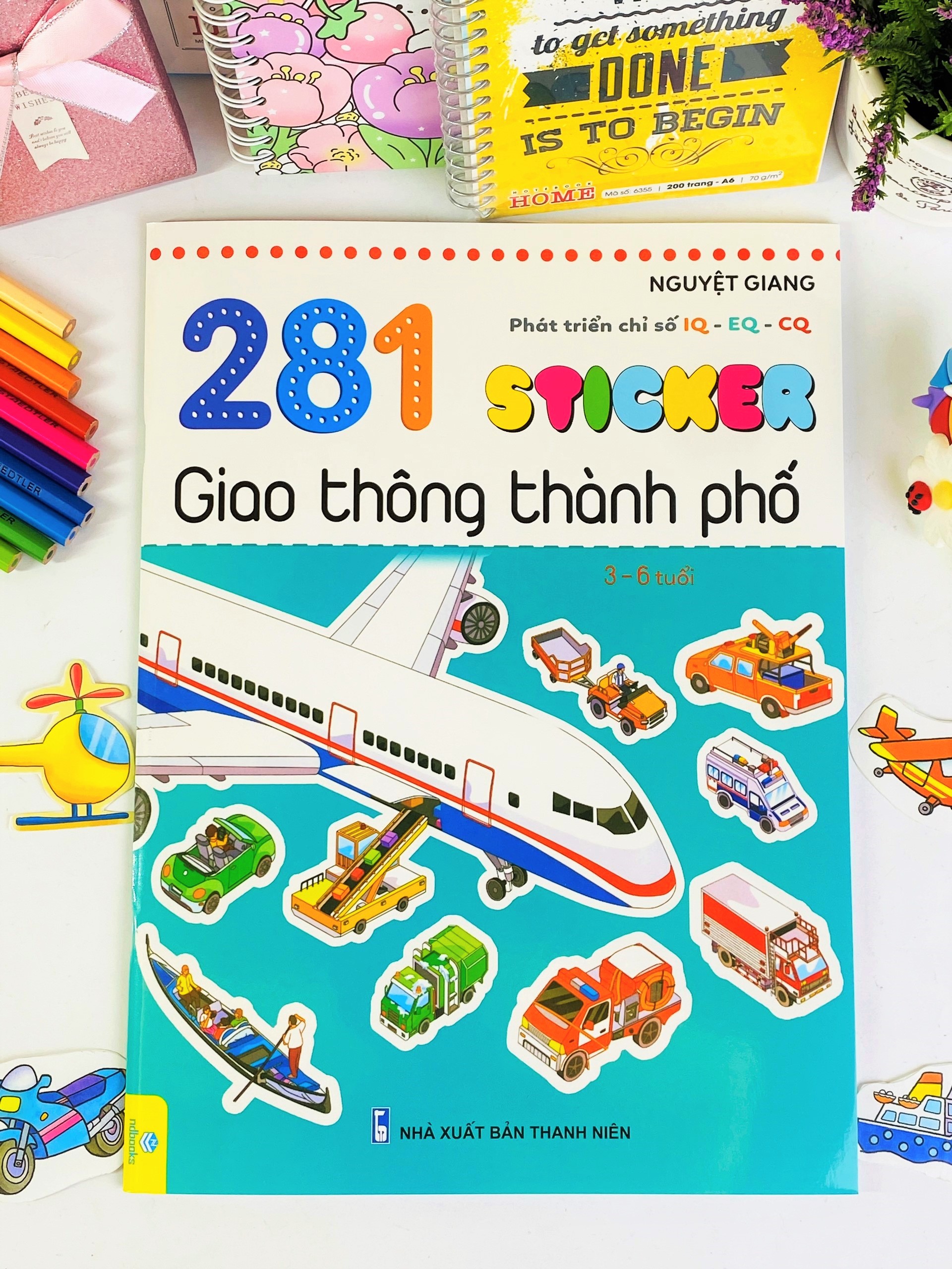 Sách Combo 5 cuốn Sticker phát triển chỉ số thông minh IQ-EQ-CQ dành cho bé từ 3-6 tuổi -Ndbooks