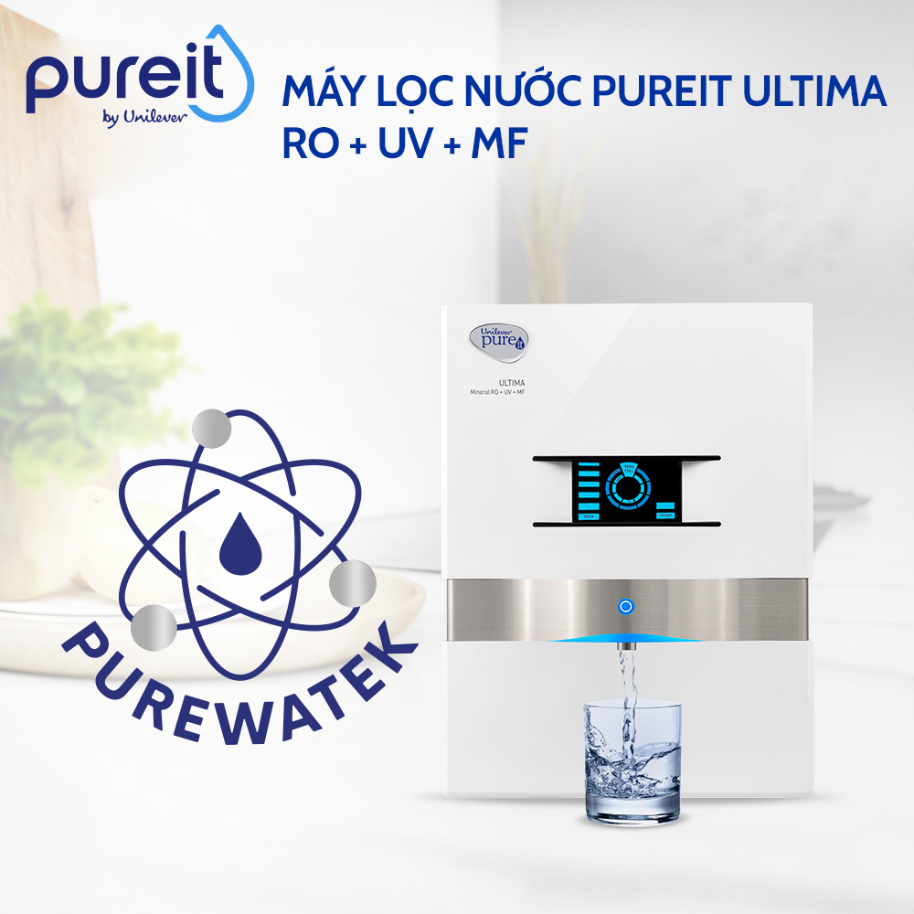 Máy Lọc Nước Pureit Ultima Trắng và Lõi lọc thô, Bộ lọc thay thế Pureit Ultima 1 - Hàng chính hãng