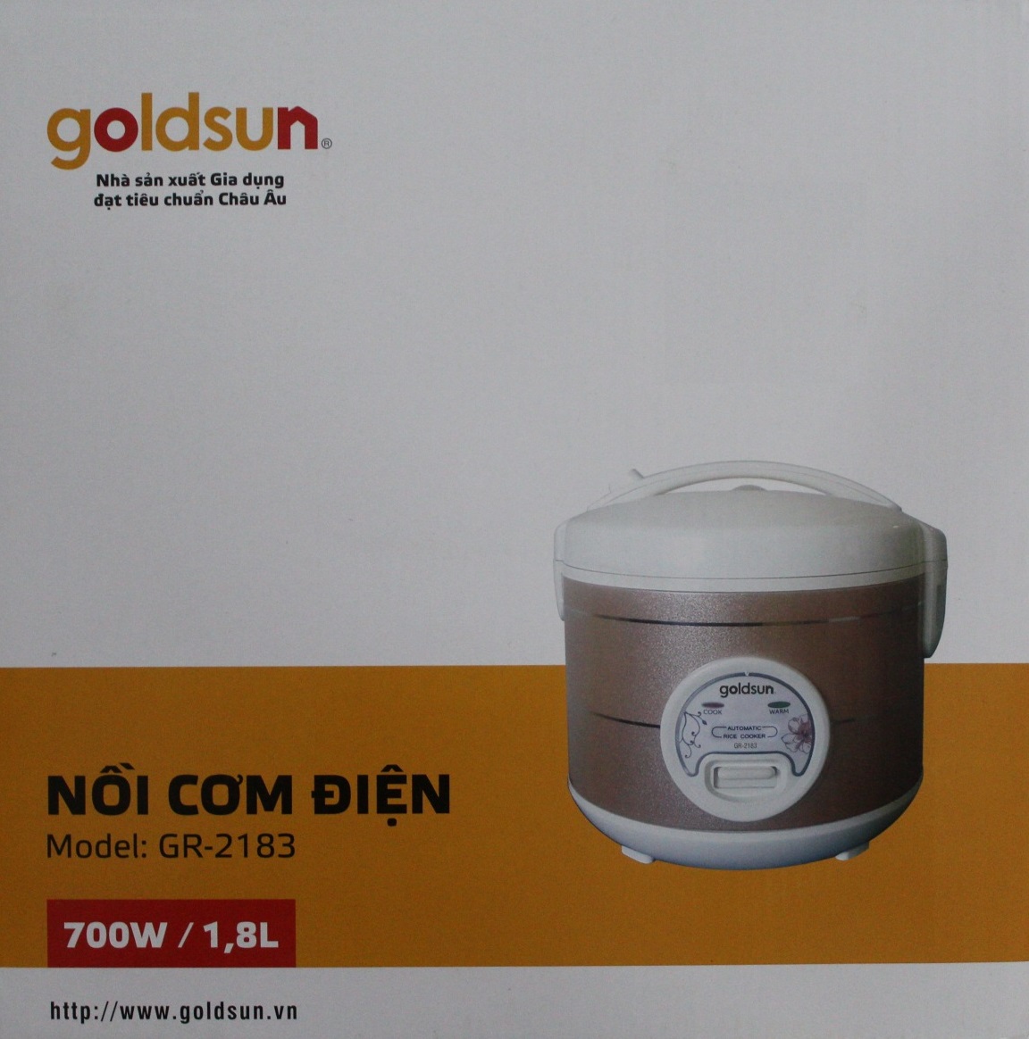 Nồi Cơm Điện Nắp Gài Goldsun GR-2183 (1,8 lít) - Chính Hãng