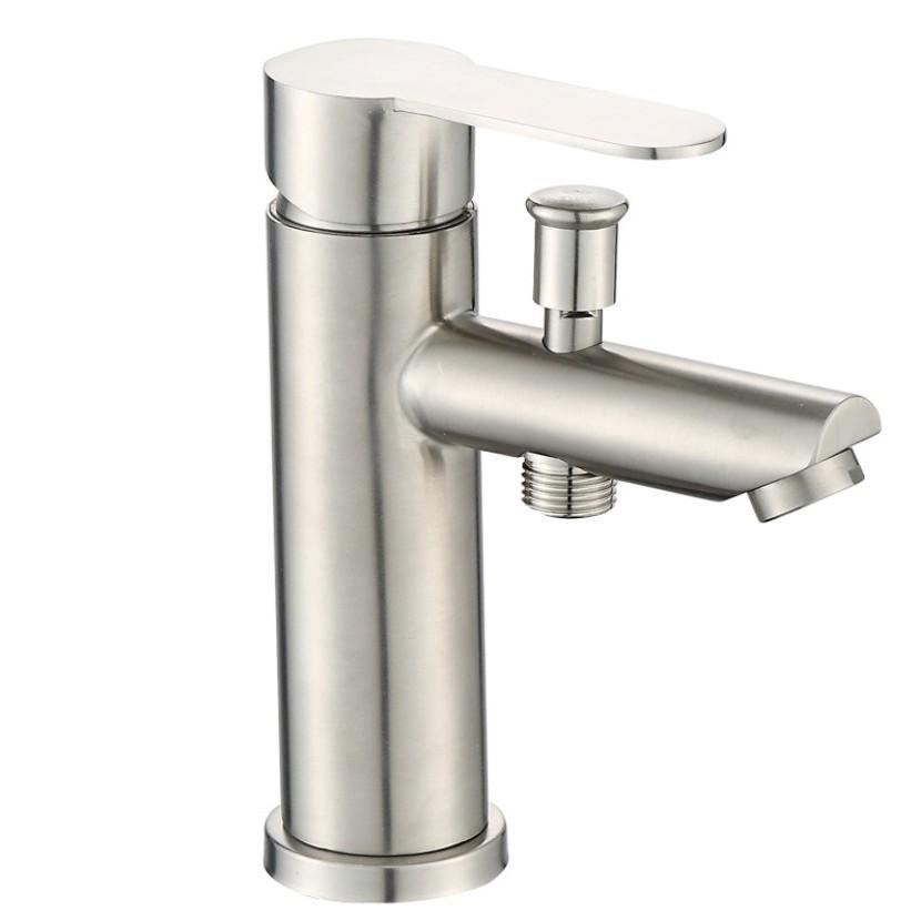 Vòi lavabo kiêm sen tắm nóng lạnh cao cấp inox 304 SNL42 tặng đôi dây cấp nước inox