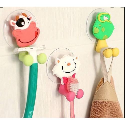 Móc treo bàn chải , móc treo đồ có đế hút chân không cho bé