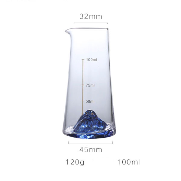 COMBO 6 LY VÀ 1 BÌNH THỦY TINH BLUE MARIS