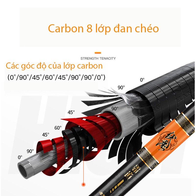 Cần Câu Đài Phụ Ma Bá Đạo Cần Câu Tay Câu Đơn Carbon Cao Cấp