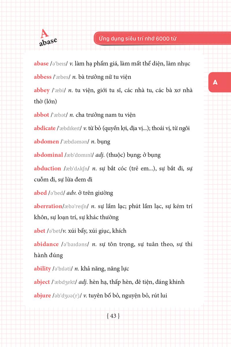Sách Ứng Dụng 6000 Từ Vựng Tiếng Anh Thông Dụng Nhất