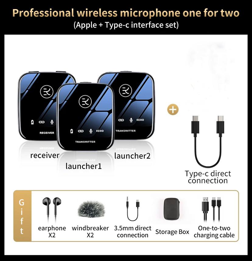 Kinglucky m18 một trong hai micrô cài áo không dây cho máy ảnh dslr máy quay phim điện thoại thông minh và máy tính bảng cho youtube Màu sắc: Tím