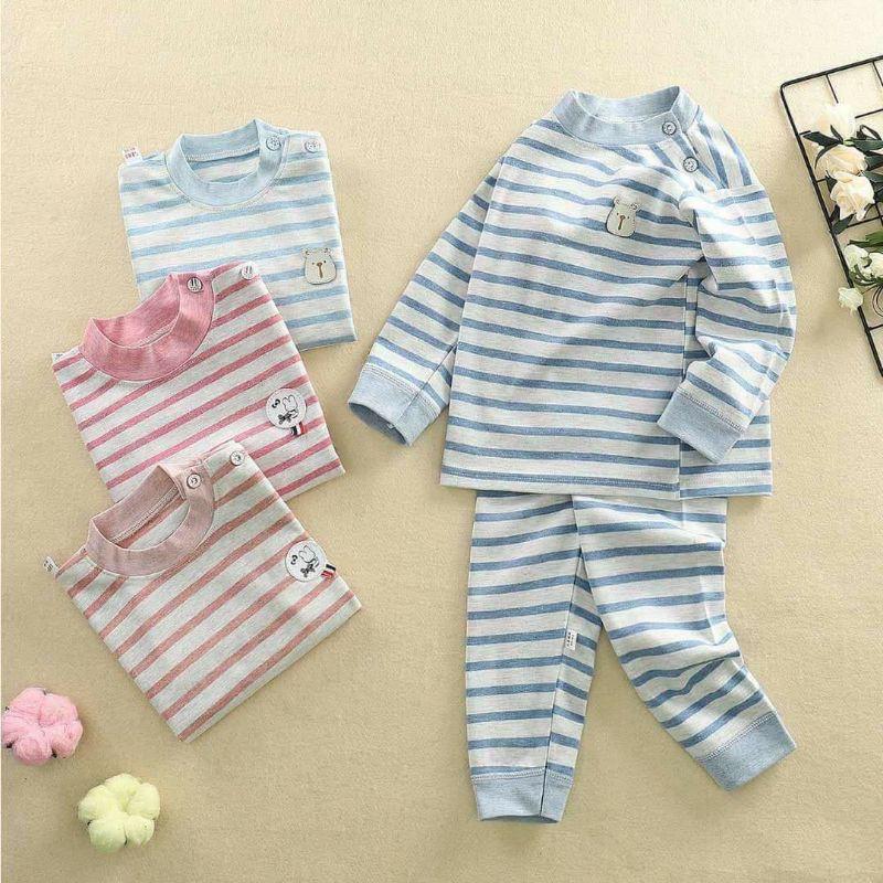 Bộ cotton dài tay cao cấp mềm,mịn cho bé