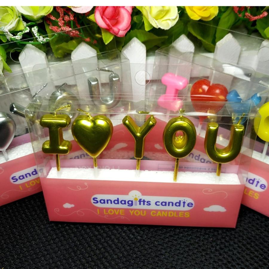 Nến Cắm Bánh Sinh Nhật Chữ I Love You - NEN02