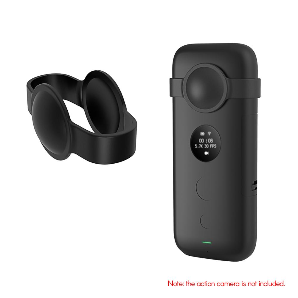 Vỏ bảo vệ silicone có độ bền cao với nắp đậy ống kính tương thích với máy ảnh Insta 360 One X Sport