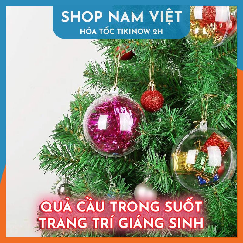 Quả Cầu Nhựa Trong Suốt Trang Trí Tiệc Cưới, Giáng Sinh