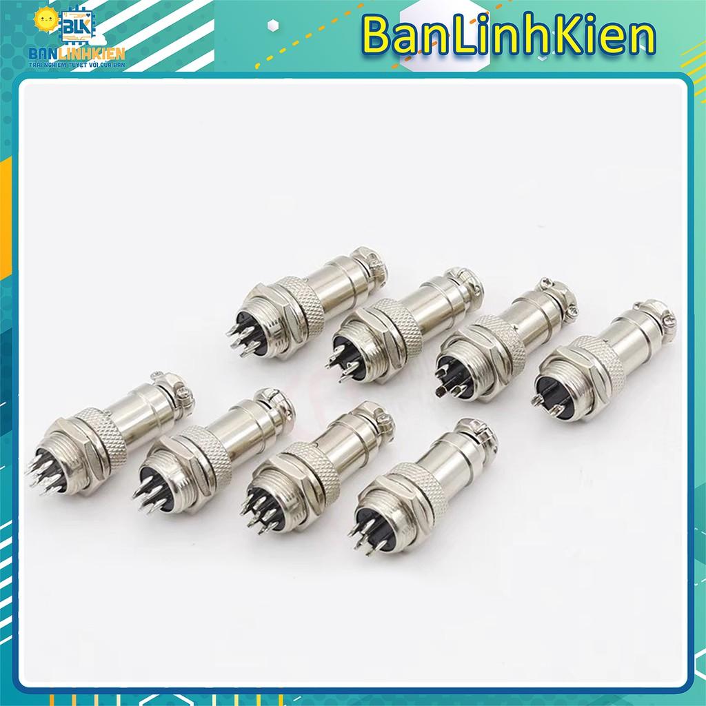 Bộ 2 Jack GX12 Đực Cái Từ 2P-7P