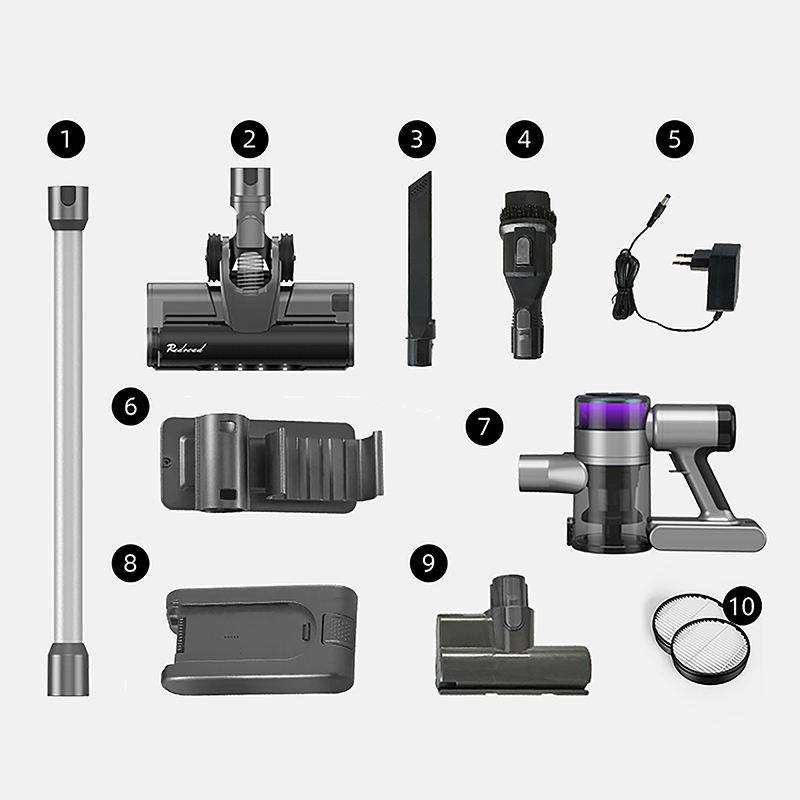 Máy Hút Bụi Không Dây Cầm Tay XIAOMI REDROAD V17 MAX - Đổ Rác Tự Động Với Bộ Lọc Kép Lực Hút Cực Mạnh 26500 Pa Thời Gian Làm Việc 60 Phút, Diện Tích Hoạt Động 200m2 Công Suất 450 W - Hàng Chính Hãng