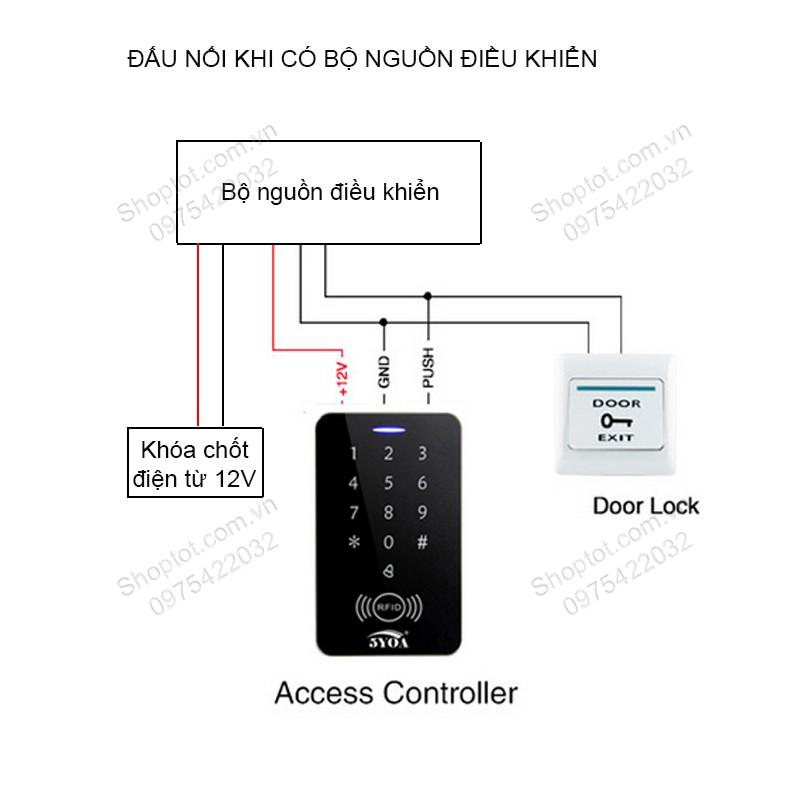 BỘ KIỂM SOÁT MỞ KHÓA CỬA ĐIỆN TỪ BẰNG THẺ ID-MÃ SỐ B10, KÈM 5 THẺ ID VÀ CÔNG TẮC EXIT