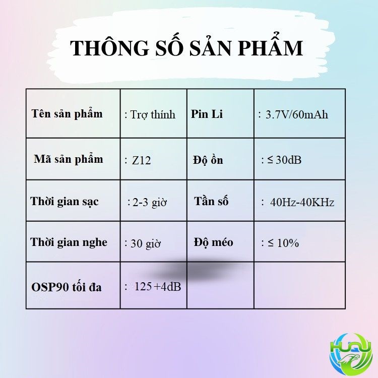 tai nghe trợ thính huqu hq-z12-thiết kế nhỏ gọn, chống mồ hôi hiệu quả 10