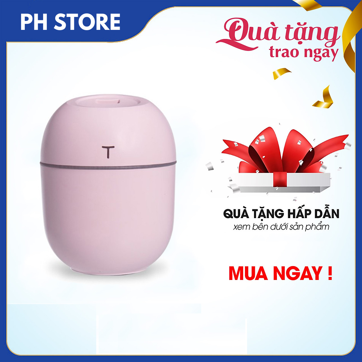 Máy Khuếch Tán Tinh Dầu Mini Dung Tích 300ml, Chất Liệu Nhựa Cao Cấp, Giúp Tạo Ẩm Và Làm Thơm Không Khí