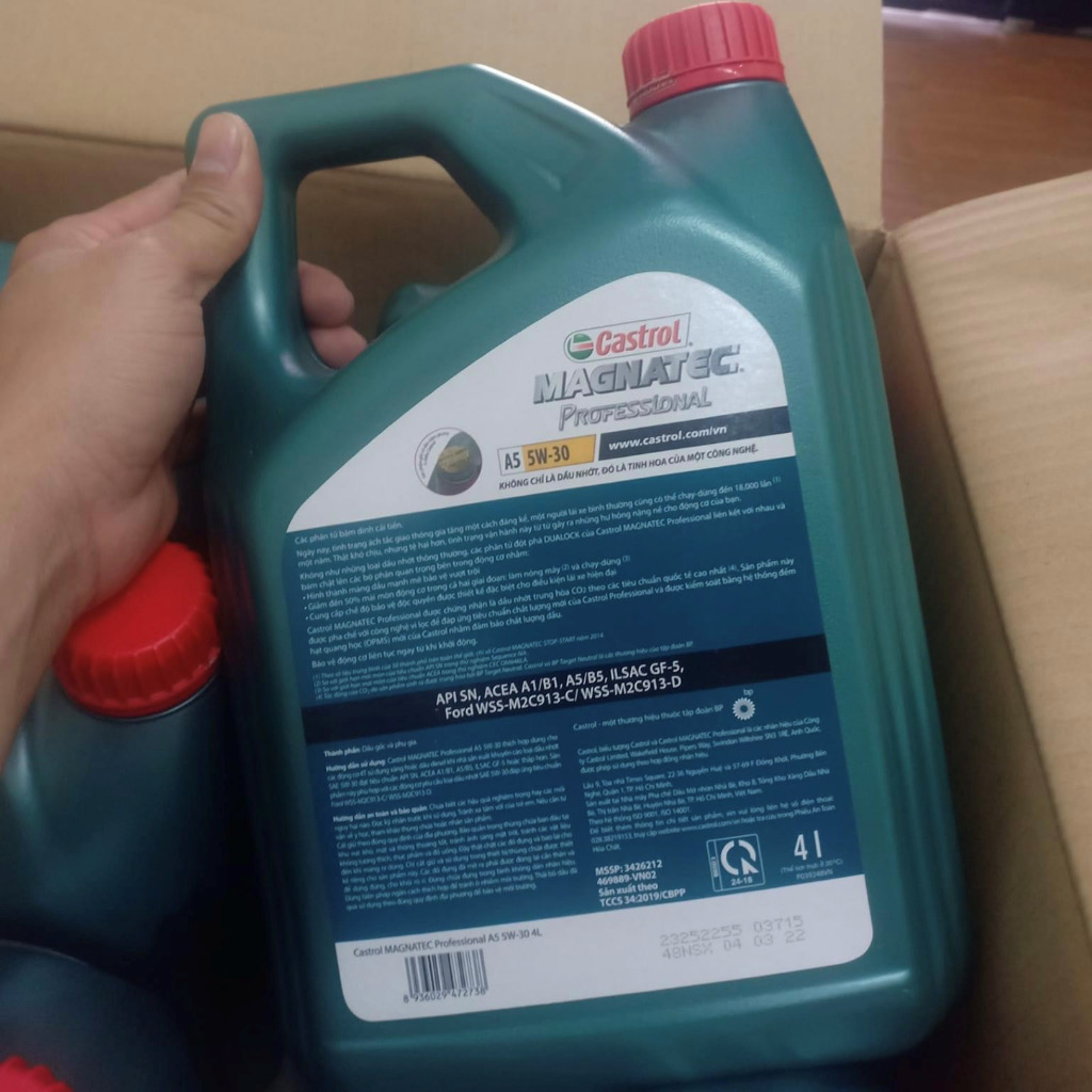 Nhớt ô tô Castrol Magnatec Professional A5 5W30 can 4Lit