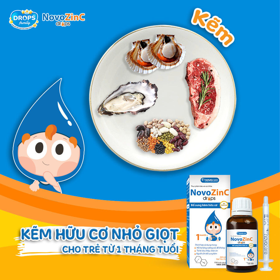 Kẽm Hữu Cơ Nhỏ Giọt Dành Cho Trẻ Từ 1 Tháng Tuổi - NOVOZINC 15ML
