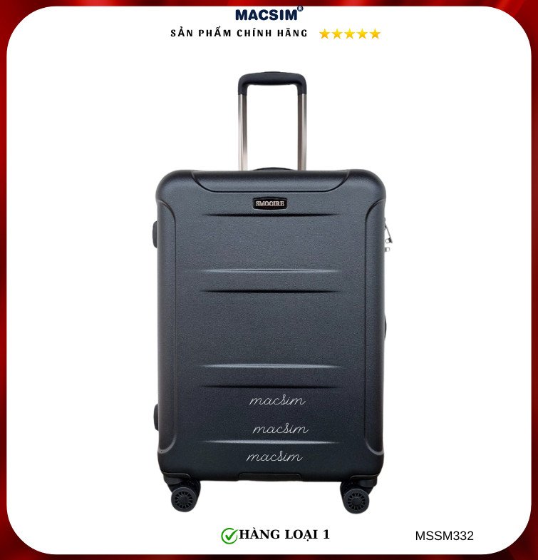 Vali cao cấp Macsim Smooire MSSM332 cỡ 24 inch màu đen hàng loại 1