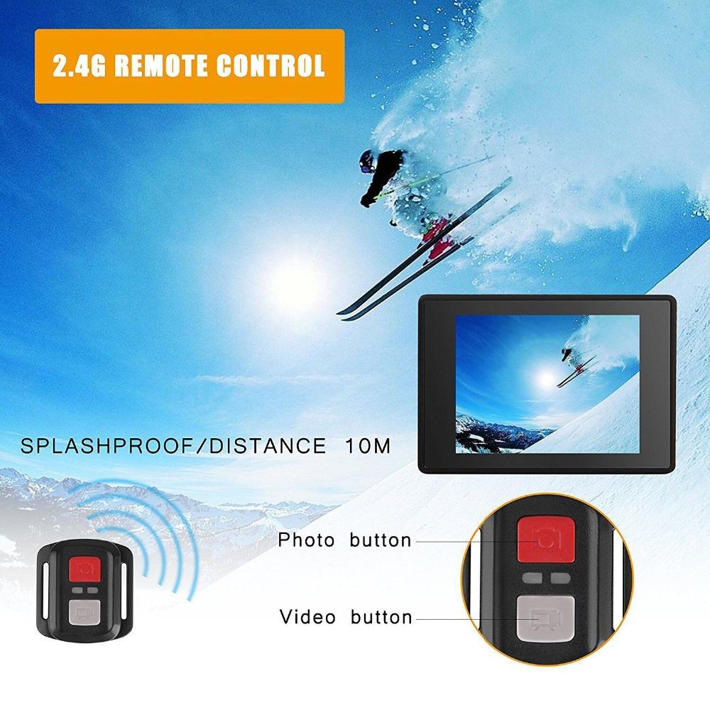 Camera Hành Động 4K Ultra HD Màn Hình LCD Đôi IPS WiFi 16MP 170D 30M Chống Nước Pro Sport DV Mũ Bảo Hiểm Máy Quay Video Có Điều Khiển Từ Xa