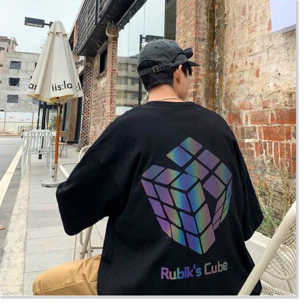 ÁO THUN NAM NỮ FORM RỘNG TAY LỠ IN HÌNH RUBIK PHẢN QUANG 7 MÀU UNISEX SIÊU ĐẸP MẪU MỚI NHẤT HIỆN NAY,PHONG CÁCH CÁ TÍNH NĂNG ĐỘNG-JINS STORE