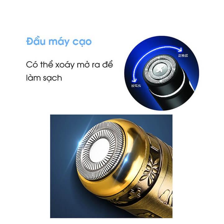 Máy Cạo Râu Mini Đa Năng Vỏ Đồng, Sạc USB, Nhỏ Gọn Bỏ Túi, Cạo Sạch Nhanh Tiện Lợi  - T2K Shop