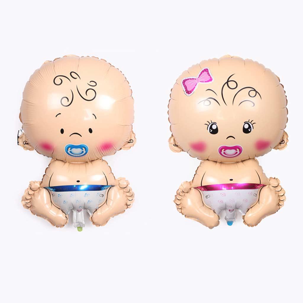 2xBaby Pacifier Doll Foil Balloon Baby Shower Christening Party Decor Blue