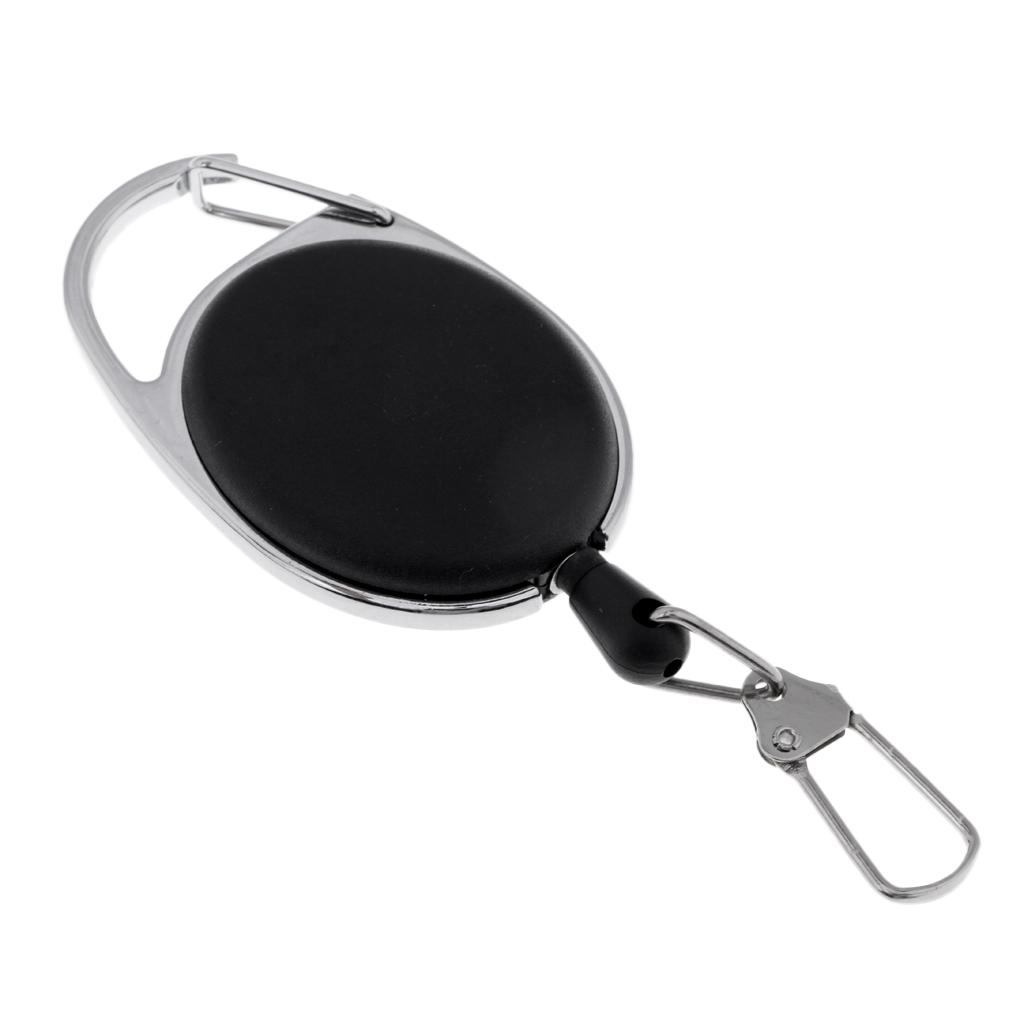 65.5cm/26'' Retractable Key Ring Belt Clip Pull Reel Key Chain ID Holder