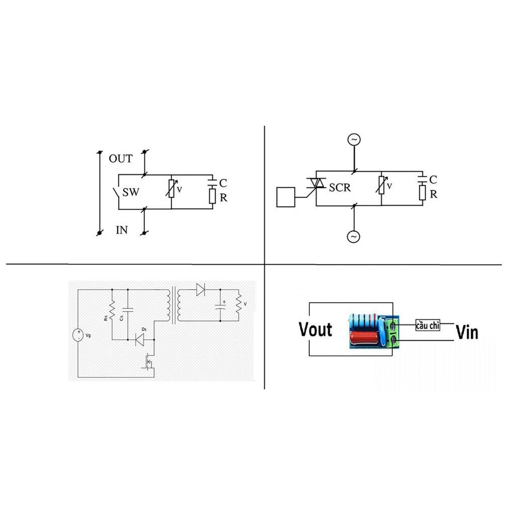 Mạch chống nhiễu điện từ, bảo vệ tiếp điểm LC