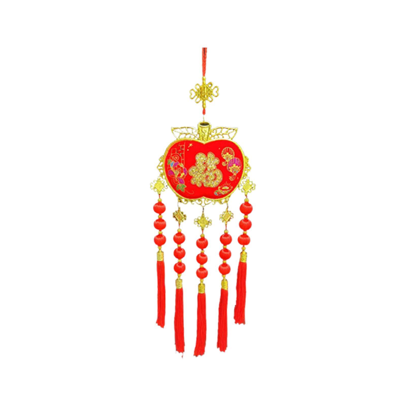 Traditional Chinese New Year Ornament with Tassel 2023 for Gifts New Year