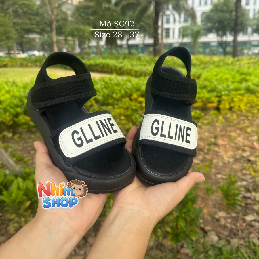Sandal bé gái GLLINE 4 – 12 tuổi quai dán tiện lợi, đế mềm chống trơn – đi học, đi chơi, đi biển NHÍM SHOP SG92
