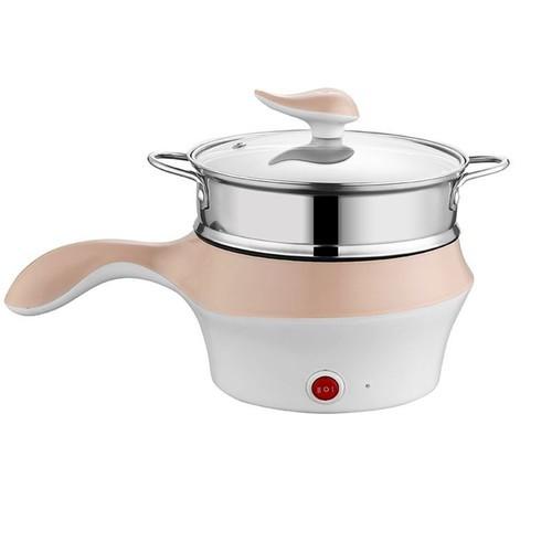 Nồi lẩu mini chống dính kèm xửng hấp size 18cm.