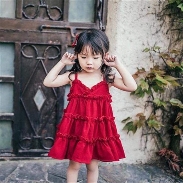 Váy tầng nhún bèo điệu đà cho bé