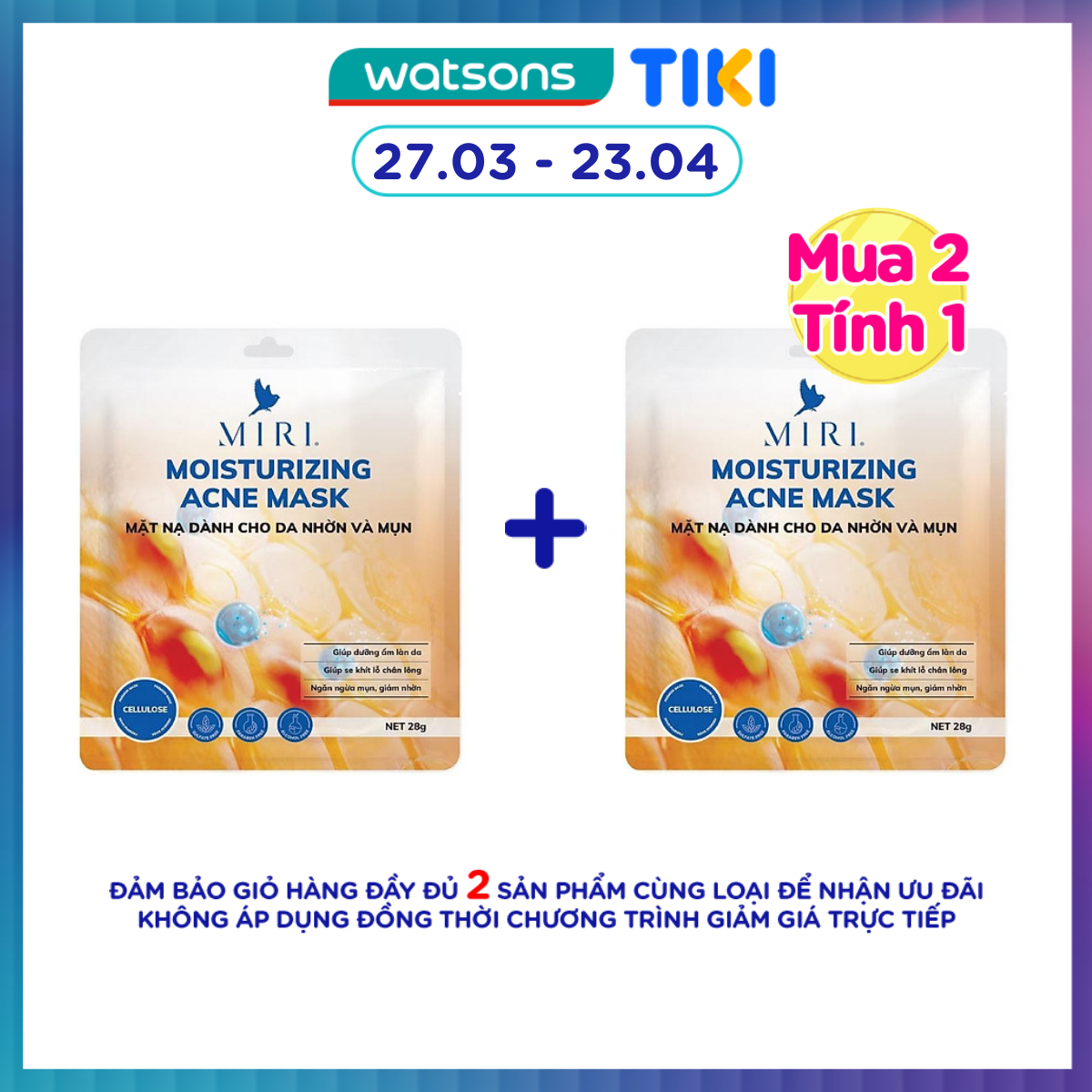 Mặt Nạ Miri Moisturizing Acne Mask Dành Cho Da Nhờn Và Mụn 28g