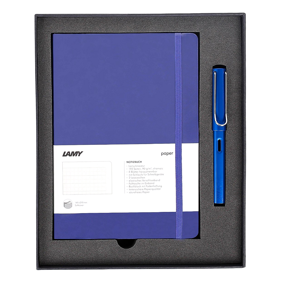 Gift Set Lamy Notebook A5 Softcover Blue + Lamy Safari Blue - GSNSa009