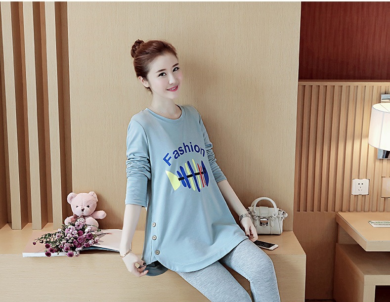 Áo bầu thu đông thun cotton dày dặn ấm áp AB1200