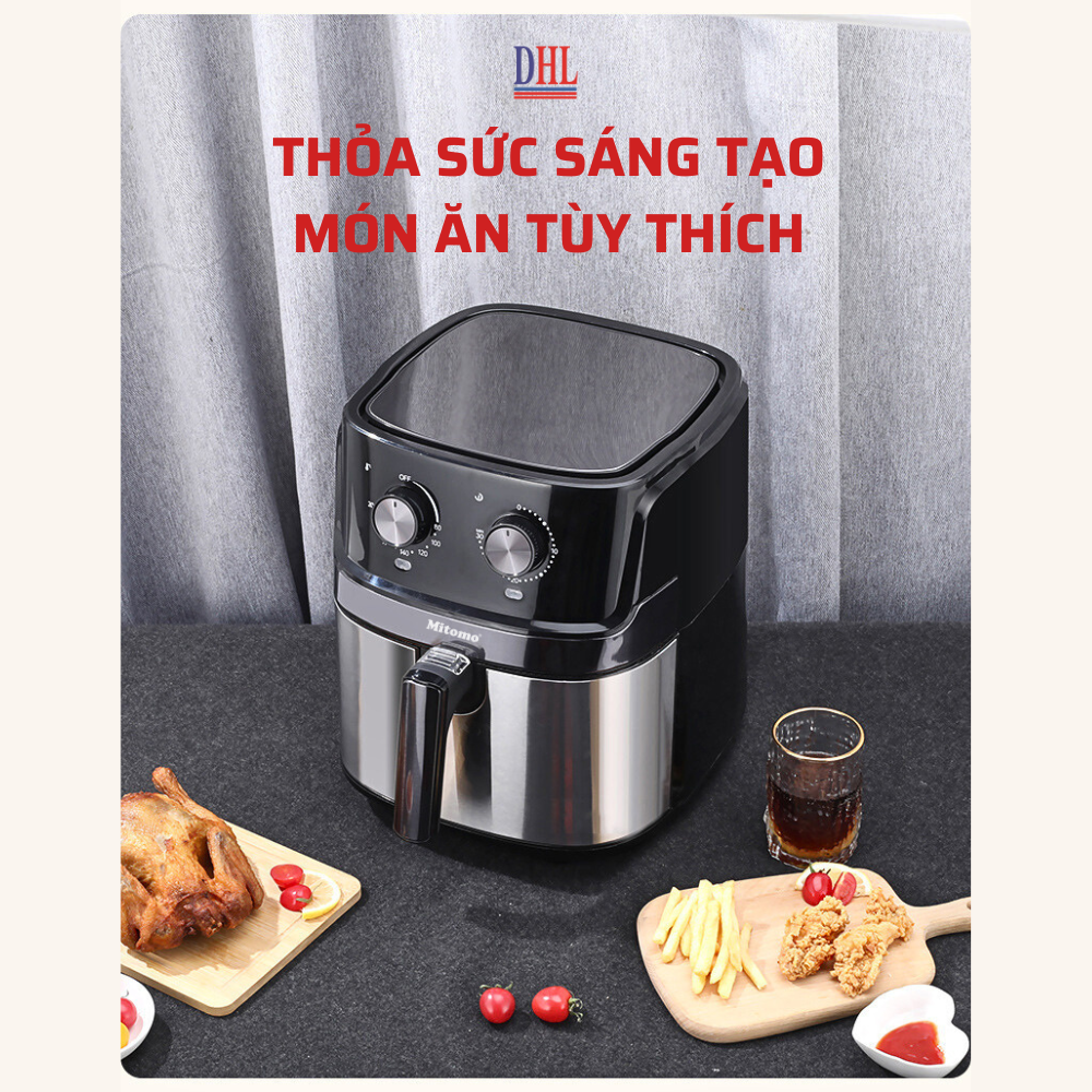 Nồi chiên không dầu Mitomo MTC-500KD Cao cấp, siêu bền hàng chính hãng- Bảo hành 3 năm Toàn Quốc