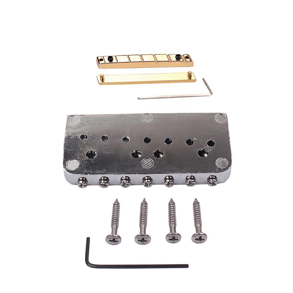 Exquisite Guitar Fixed Bridge With Brass Nut Set For 7 String Guitar Accessories DIY