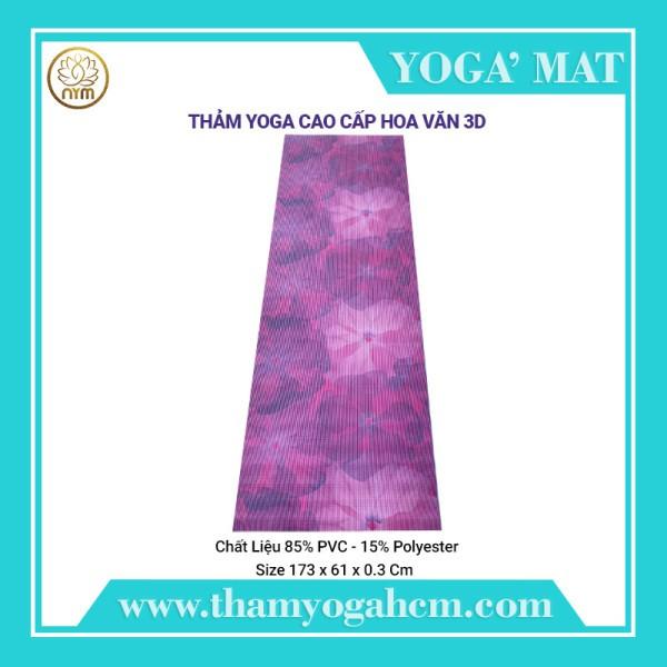 Thảm Yoga 3D Hoa Văn Mỹ Thuật 3mm - 5mm